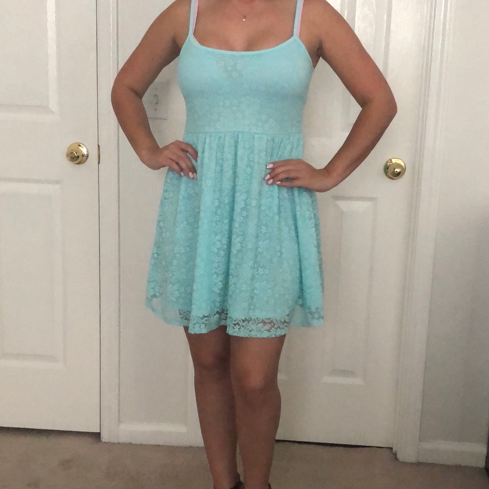 Turquoise Lace dress